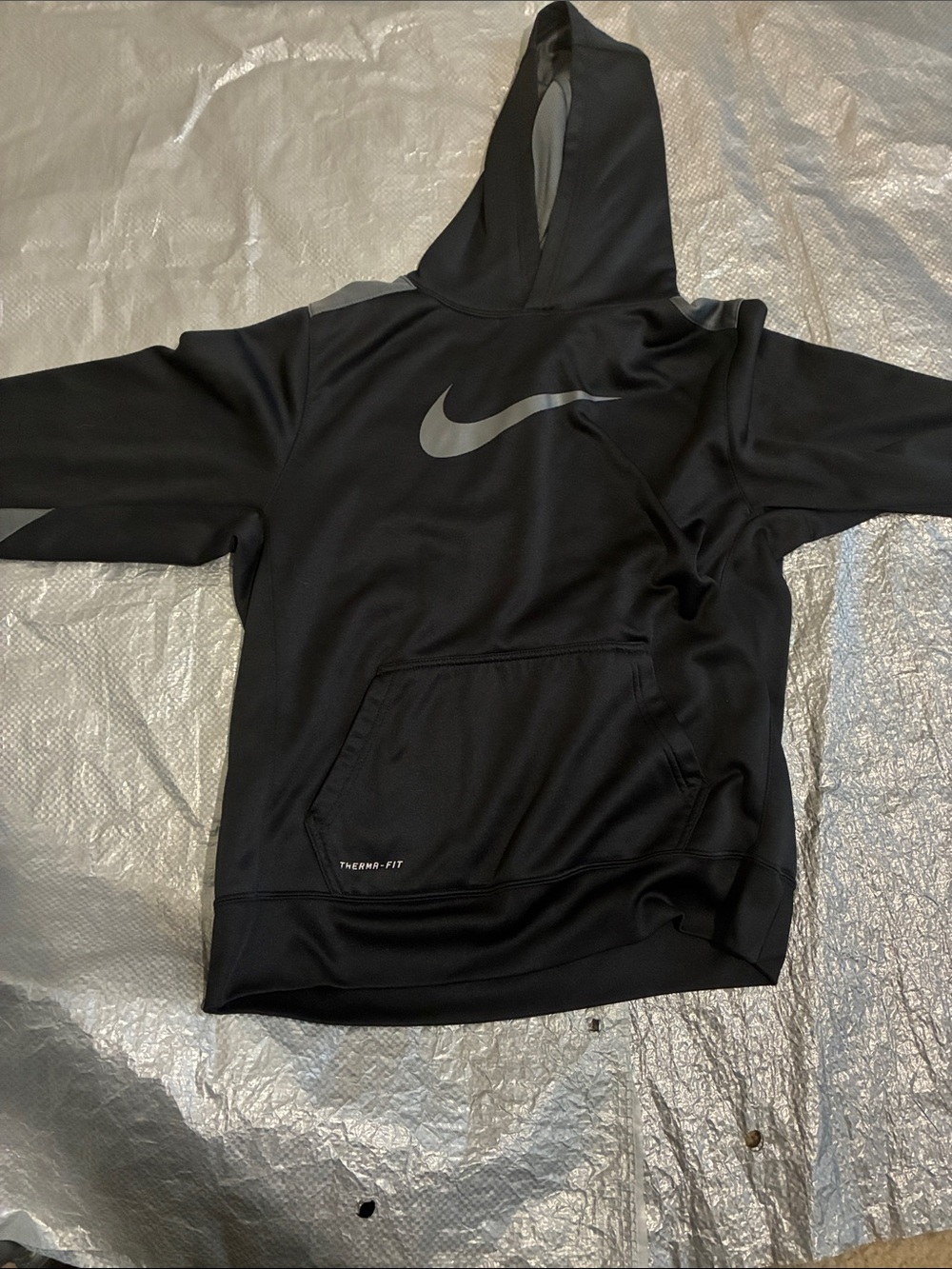 Kids black Nike hooded sweatshirt